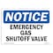 Signmission OSHA Notice Sign, 7" Height, 10" Width, Rigid Plastic, Emergency Gas Shutoff Valve Sign, Landscape OS-NS-P-710-L-11850 - alternate 1